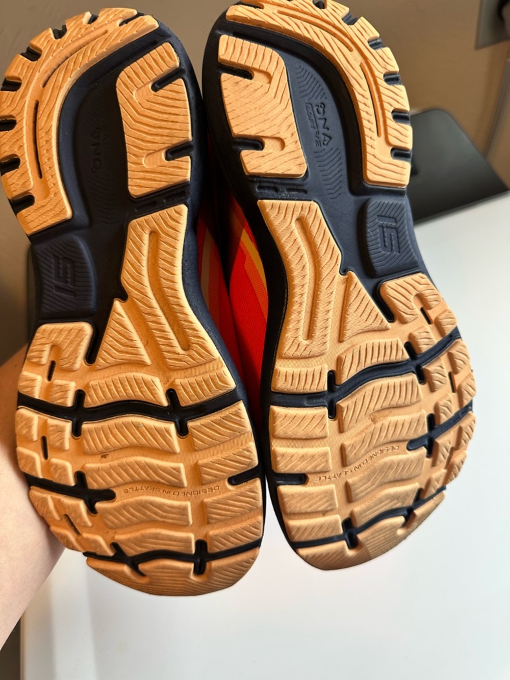 Brooks Women’s Ghost 15 Running Shoes - bright coral with Navy Accents - Picture 3 of 3